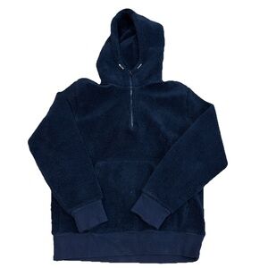 Banana Republic Women’s Size Large Fleece Hoodie Navy Blue Very Warm